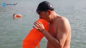 Inflatable Safe Swim Buoy for Open Water Life Outdoor Saving Swim Buoy PVC Inflated Air Drying Bag For Swimming Pool