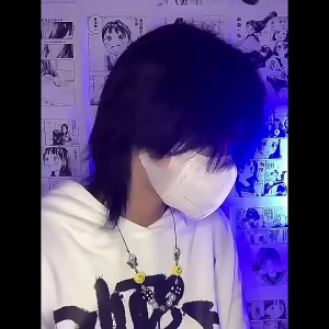 Wigs for men and women wolf tail mullet head cool at guwapo fashion mid point bangs araw-araw unibersyal maikling tuwid buhok buong buhok set-COD