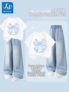 JS | New Summer Set for Girls T-shirt and Jeans