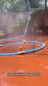 Trọn Bộ béc phun sương gồm Thân Đế Và Mắt Phun nối ống 8mm ( Chất Liệu Đồng Thau )