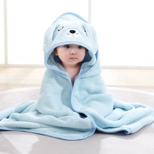 80*80cm/ Cartoon Baby Bath Towel Body Hooded Polyester Fiber Baby Bathrobe Newborn Swaddling Girl and Boy Baby Blanket