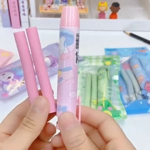 Mymelody Kuromi Cinnamoroll Pom Pom Rubber Eraser School Stationery Pencil Eraser Eraser pen