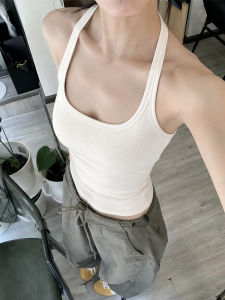 LANMENGYA | White Tank Top with Padding For Women Innerwear Outerwear Beautiful Back Design Sport Yoga
