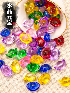 Colorful Crystal Lacquer Wealth Attracting Treasure Bowl Business Opening Gift Modern Minimalist Style Home Decoration Item