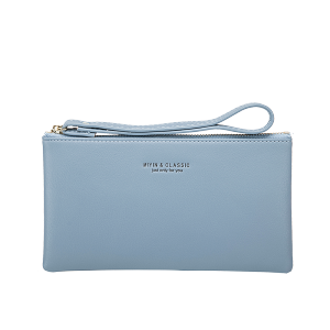 New minimalist zipper coin wallet high-quality PU leather credit card phone storage bag ultra-thin womens long wallet handbag