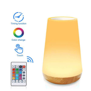 USB Touch Control LED Night Light 13 Colors Changing Dimmable Bedside Table Lamp with Remote for Bedroom Camping Reading Decor