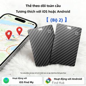 Bộ 2 Thiết Bị Định Vị GPS Thông Minh Hỗ Trợ Bluetooth Tương Thích iOS Android Tìm Kiếm Ví Thú Cưng Theo Dõi Toàn Cầu Phụ Kiện.
