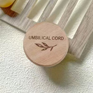 Wooden Baby Umbilical Cord Box Small Sealed Keepsake Organizer Newborn Storage Case Baby Shower Present for Boys Girls
