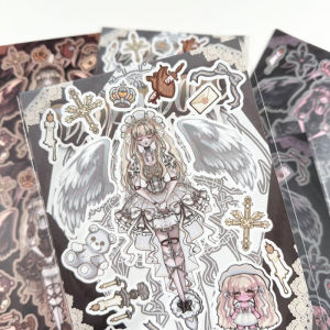 1/3PCS Cartoon Dark Style Sweet Cool Angel Doll Girl Character Stickers Handbook Notebook Diary DIY Decorative Stickers