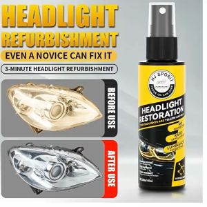 Headlight restoration refurbishment and repair fluid polishing headlights scratches and yellowing
