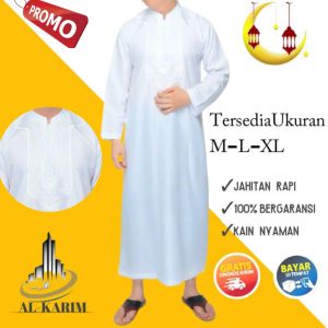 Jubah Gamis Pria Dewasa Bordir Lengan Pendek Dan Lengan Panjang Terkini