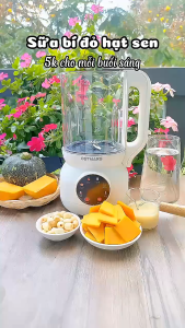 Máy Làm Sữa Hạt OSTMARS - Xay Sinh Tố Cối Thuỷ Tinh Bản Tiếng Việt Đa Chức Năng Nấu Dung Tích 1L