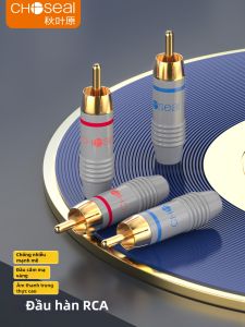 Choseal | Đầu Kết Nối RCA Đỏ & Trắng cho Âm Thanh & Video DIY Loa & Phụ Kiện Amplifier