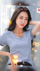 [ Hàng Đẹp * ] Áo Thun Nữ Cổ Tim Tay ngắn  Trẻ Trung Mẫu Mới nhất