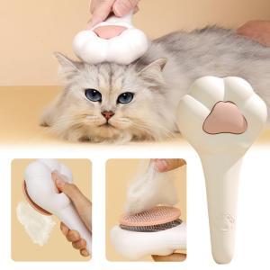 Cat Claw Grooming Brush Quick Release Hair Removal Comb Soft Touch Massage Tool For Pet Daily Grooming And Deshedding