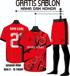 [ FREE REQUES SABLON NAMA NOMOR PUNGGUNG ] SETELAN JERSEY ANAK - ANAK USIA 5 SAMPAI 13 TAHUN BAJU BOLA ANAK LAKI LAKI DAN PEREMPUAN BAJU OLAHRAGA BADMINTON