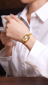 REBIRTH Jam Tangan Wanita Kecil Korea Retro Gelang Berlian Wanita Anti Air Jam Tangan Cewek Original