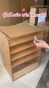 พร้อมส่ง‼ ตู้ใส่โดนัทหรือใส่เบเกอรี่ ตู้อะคริลิคใส ขนาดกว้าง50xลึก40xสูง70 cm. (สินค้าพร้อมใช้งานประกอบให้เรียบร้อย)