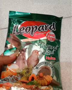 Leopard Rumput Laut Pakan Voer Halus Alus Pakan Makanan Burung Pleci Kolibri Ciblek Tledekan Cipoh