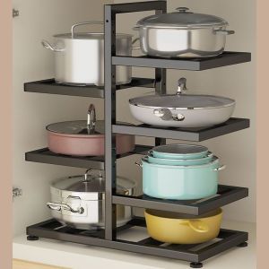 Adjustable Multi-layer Pot Storage Rack