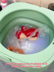 SmartSpin 12L Foldable Washer – Ultra-Portable Mini Washing Machine with Spin Drying for Travel Baby Clothes &  Spaces