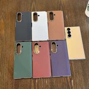 Leather Cover For Samsung Galaxy Z Fold 7 6 5 Case Double Hinged Protective