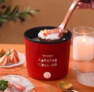 Panci Listrik Multifungsi 1L Anti Lengket Hemat Listrik 450W Electric Pan Cooking Panci Elektrik 4 Warna