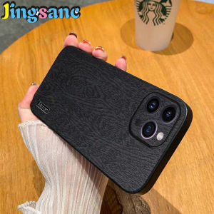 Jingsanc Ốp da cho Xiaomi Redmi 12/Redmi 12 5g vỏ điện thoại ống kính bao gồm tất cả họa tiết vỏ cây mờ sang trọng vỏ lưng chống sốc bo góc Xiaomi Redmi 12/Redmi 12 5g A42-1