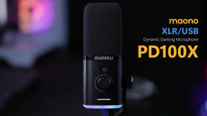 MAONO PD100X Dual mode USB/XLR RGB microphone with maonolink softwareNoise Cancelling for PCType-C Phone USB Condenser Microphone for Streamin、gaming 、Recording