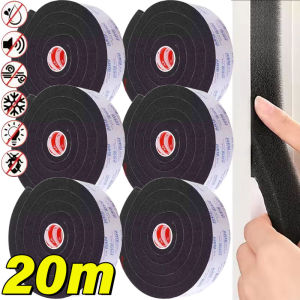 20M Self-Adhesive Foam Window Sealing Strip Weather Stripping Door Resilience Seal Tape Soundproof Windproof Insulation Strips