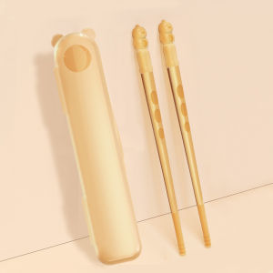 Food Grade Antibacterial Anti Slip Childrens Chopsticks for 3 to 12 Years Old Kids Home Use Short Chopsticks Baby Special
