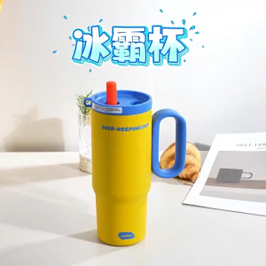 B003 Ly Giữ Nhiệt 750ml Inox 316 Màu Pastel Có Quai Cầm Ống Hút Kèm Charm Hoa Cốc Giữ Nhiệt Nóng Lạnh Hottrend