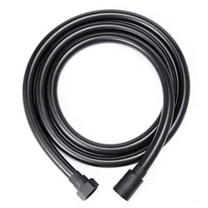 Black PVC Flexible Shower Hose Extended Bathroom Shower Hose Extension Tube Water Hose Bathroom Accessories 1.5m