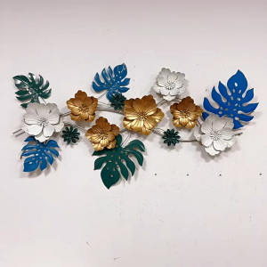 Modern Wrought Iron Retro Flower Wall Decoration Metal Decoration Entrance Hanging Background Creative