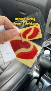 Car Emblem Sticker PERODUA ATIVA Front Rear Steering Night Reflective 3M 3D Epoxy Logo Car Accessories Aksesori Kereta