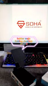 HDR-006 Holder Meja Folding desktop phone stand Dudukan handphone Tablet Ipad UNIVERSAL Bisa Di lipat