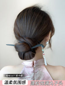 Natural Fluffy Bun Hair Bundle Self-Winding Fake Hair Natural Hairpin Updo Tool Simulation Flower Bud Hair Band Hair Braid