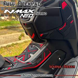 BOSW Deckpad Motor Nmax Neo&Turbo Bahan Karet Melindungi Area Tankpad Desain Sporty Free Double Tape