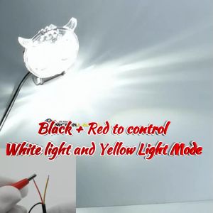 Motorcycle LED Spotlight Clear Owl Flash 12v 40W Dual Beam Headlight Motors Accessories Waterproof