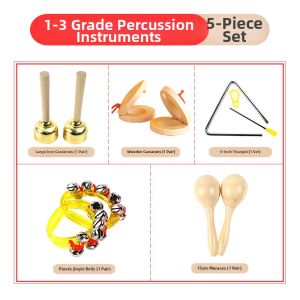 SANZHONGLV | Orff Style Kindergarten Wooden Percussion Instrument Set Children Sound Board