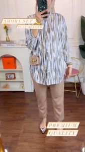 Promo SET WANITA TERBARU SHAKILA TWILL ADEM LEMBUT PAKAIAN SETELAN WANITA DEWASA KEKINIAN AMORA