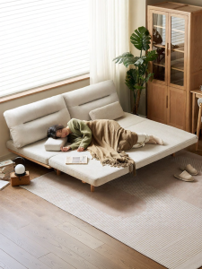 YUANSHI YUANSU | New Chinese Style Foldable Pull-Out Sofa Bed