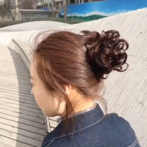 Good luck befalls! Fluffy hair rings natural curls hair extensions claw clips buns hair ornaments lazy temperament wigs (local warehouse delivery)