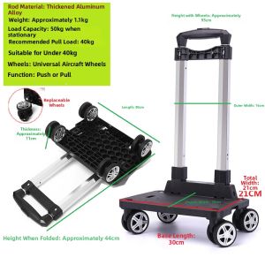 MLZH | Detachable Foldable Aluminum Telescopic Handle Bag Accessories