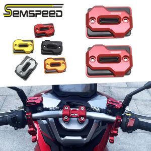 SEMSPEED Motorcycle 2pcs CNC Front Brake Fluid Reservoir Clutch Tank Oil Cup Cover For FKM Venture 150 Dayang FEKON Venture ADV 150