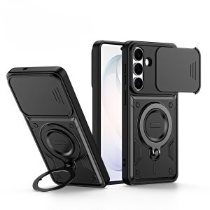 szhaiyu | Armor Shockproof Phone Case With Slide Camera Cover 360° Rotatable Ring Holder Kickstand For Samsung Galaxy S26 Ultra S26 Plus
