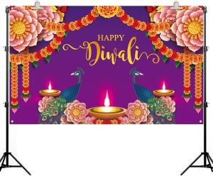 Happy Deepavali Photography Background Diwali Theme Festival of Lights Indian Festival Holiday Photo Backdrop Wall Decoration Diwali Pic Diwali Picture - Lazada