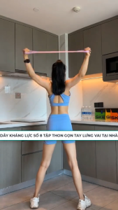 Dây Kháng Lực Tập Tay Vai Lưng Hình Số 8 Dây Kéo Đàn Hồi Yoga Pilates Gym Tại Nhà Dễ Sử Dụng