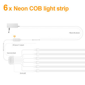 Zigbee Wifi Neon Acoustic Wall Panel Decor Dimmable COB Strip LED Lights Tuya Alexa Wood Grain Grille Curtain Smart Wall Lamp