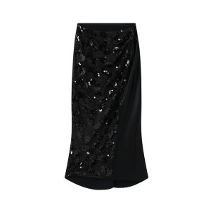 Stylish Fringed Beaded Fishtail Cut Half Skirt